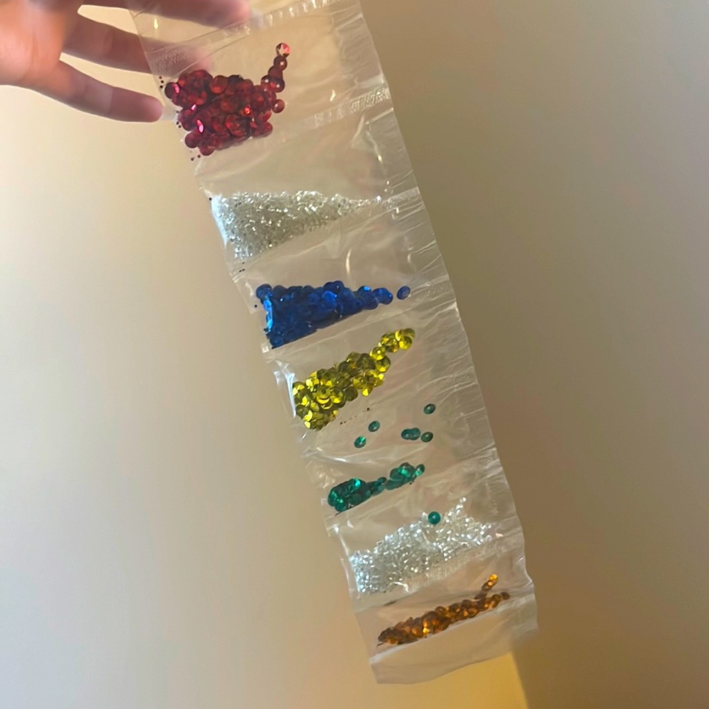 Sequins and beads for crafting